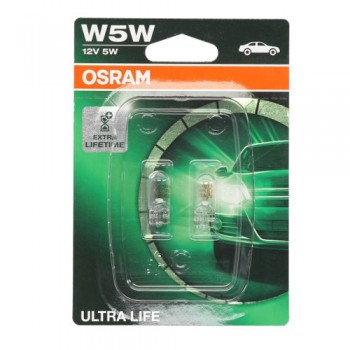 Крушка OSRAM W5W, 12V, 5W, 50lm, 2 броя