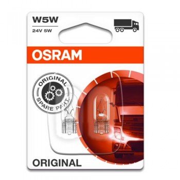 Крушка OSRAM W5W, 24V, 5W, 4150К, 2 броя