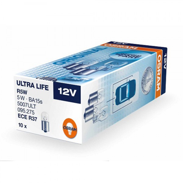 Крушка OSRAM R10W, 12V, 10W, 125lm, 10 броя