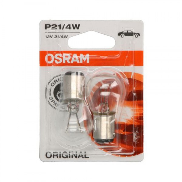 Крушка OSRAM P21W, 12V, 21W, 460lm, 2 броя