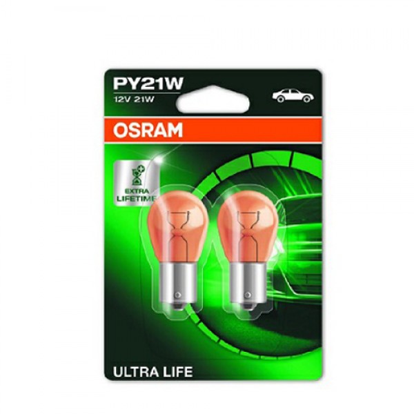 Крушка OSRAM PY21W, 12V, 21W, 280lm, 2 броя