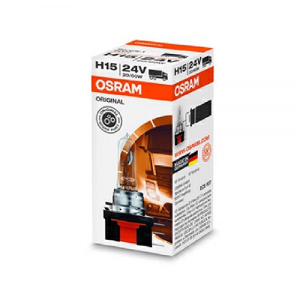 Крушка OSRAM H15, 24V, 60/20W, 3200K, 1500lm, 1 брой