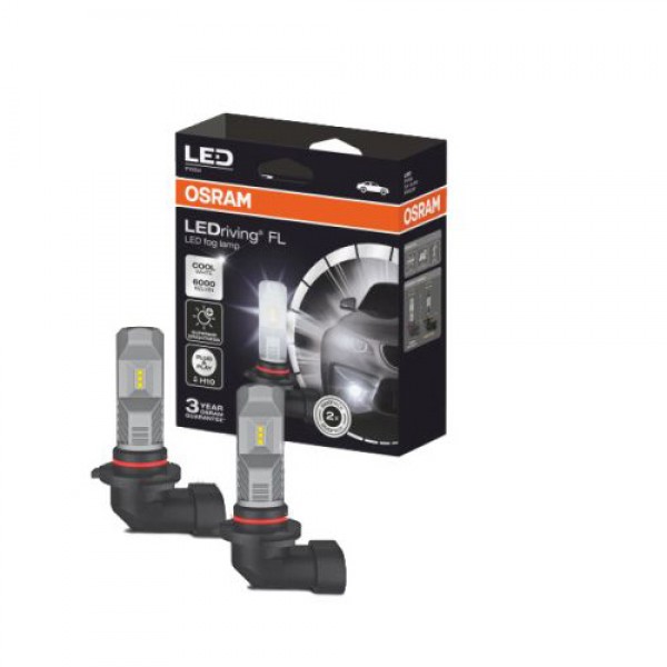 Крушка OSRAM LED H10, 12V, 8.2W, 6000К, 720lm, 2 броя
