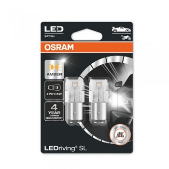 Крушка OSRAM LED P21/5W, 12V, 1.3W, 55lm/10lm, 2 броя