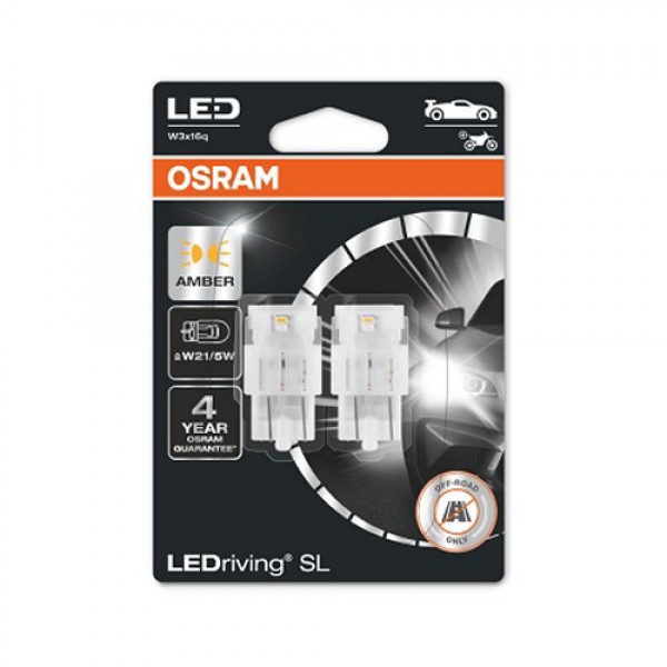 Крушка OSRAM LED P21/5W, 12V, 1.3W, 55lm/10lm, 2 броя