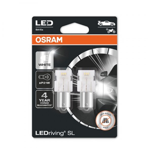 Крушка OSRAM LED P21W, 12V, 1.9W, 6000К, 154lm, 2 броя