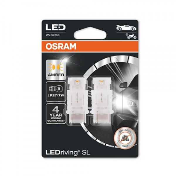 Крушка OSRAM LED P27/7W, 12V, 1.3W, 55/10lm, 2 броя