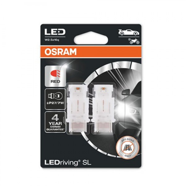 Крушка OSRAM LED P27/7W, 12V, 1.4W, 60lm/10lm, 2 броя