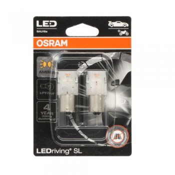 Крушка OSRAM LED PY21W, 12V, 1.3W, 56lm, 2 броя