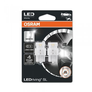Крушка OSRAM LED W21/5W, 12V, 1.9W, 6000К, 27/154lm, 2 броя