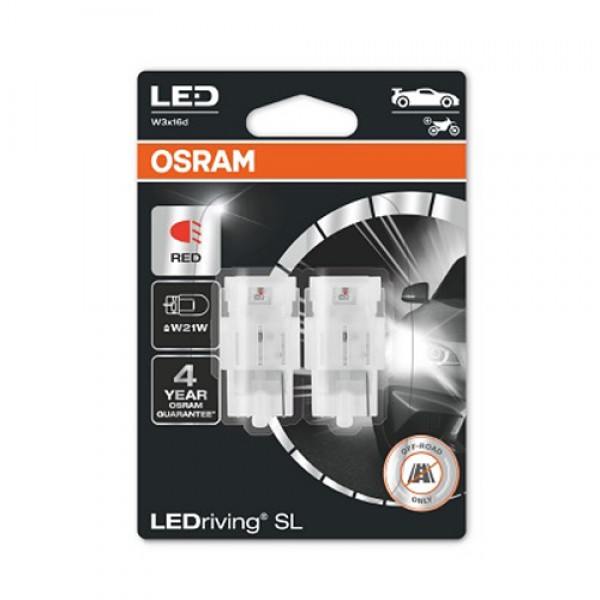 Крушка OSRAM LED W21W, 12V, 1.4W, 66lm, 2 броя