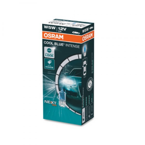 Крушка OSRAM W5W, 12V, 5W, 4000К, 50lm, 10 броя