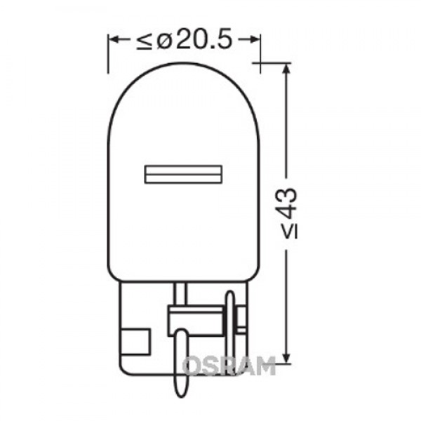 Крушка OSRAM WY21W, 12V, 21W, 280lm, 10 броя