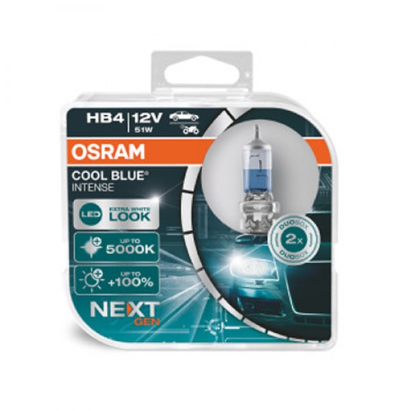 Крушка OSRAM HB4, 12V, 51W, 5000К, 1095lm, 2 броя