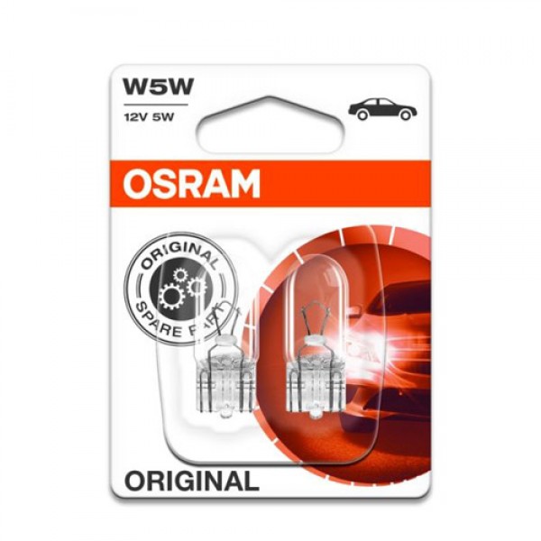 Крушка OSRAM W5W, 12V, 5W, 4150К, 2 броя