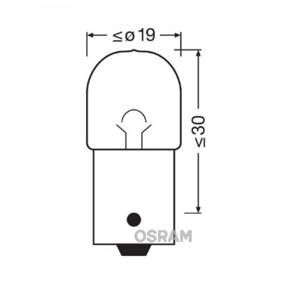 Крушка OSRAM R5W, 12V, 5W, 2 броя