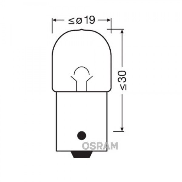 Крушка OSRAM R10W, 12V, 10W, 2 броя