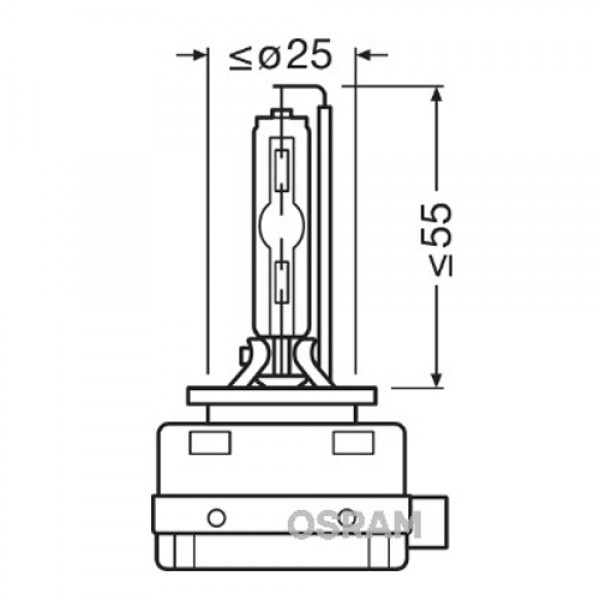 Крушка OSRAM D1S, 35W, 7000К, 3200lm, 2 броя