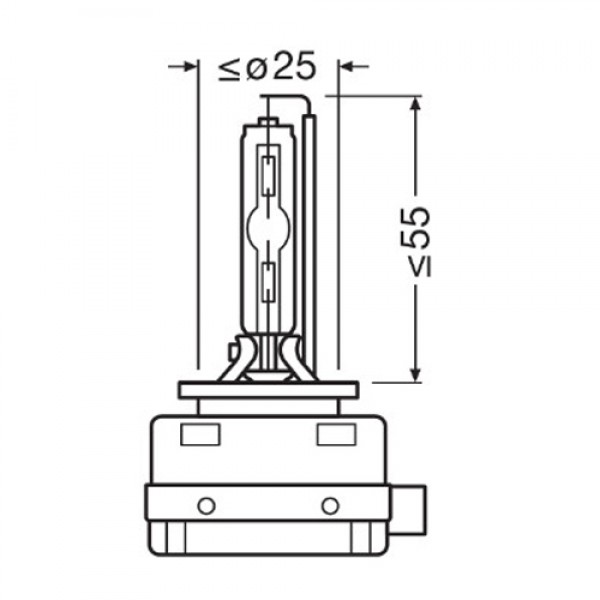 Крушка OSRAM D3S, 42V, 35W, 6200К, 3200lm, 2 броя