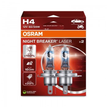 Крушка OSRAM H4, 12V, 60/55W, 1650lm, 2 броя