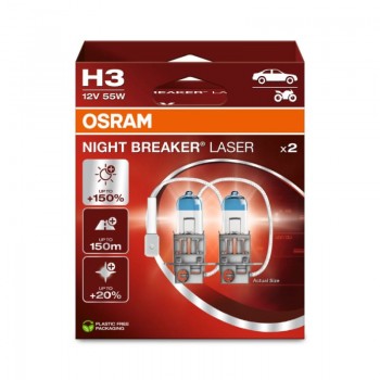 Крушка OSRAM H3, 12V, 55W, 1450lm, 2 броя