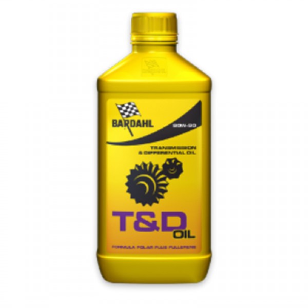 ТРАНСМИСИОННО МАСЛО BARDAHL T&D Syntethic Oil 80w90 1 литър