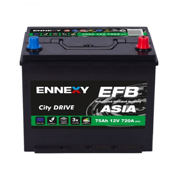 Акумулатор Ennexy EFB JIS 12V 75AH
