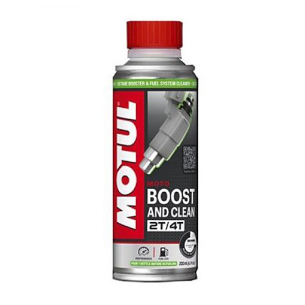 Добавка за бензинови двигатели MOTUL BOOST AND CLEAN MOTO 110873 200 мл