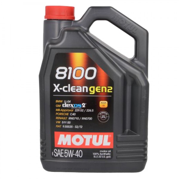Моторно масло MOTUL 8100 X-CLEAN GEN2 5W40 5 литра