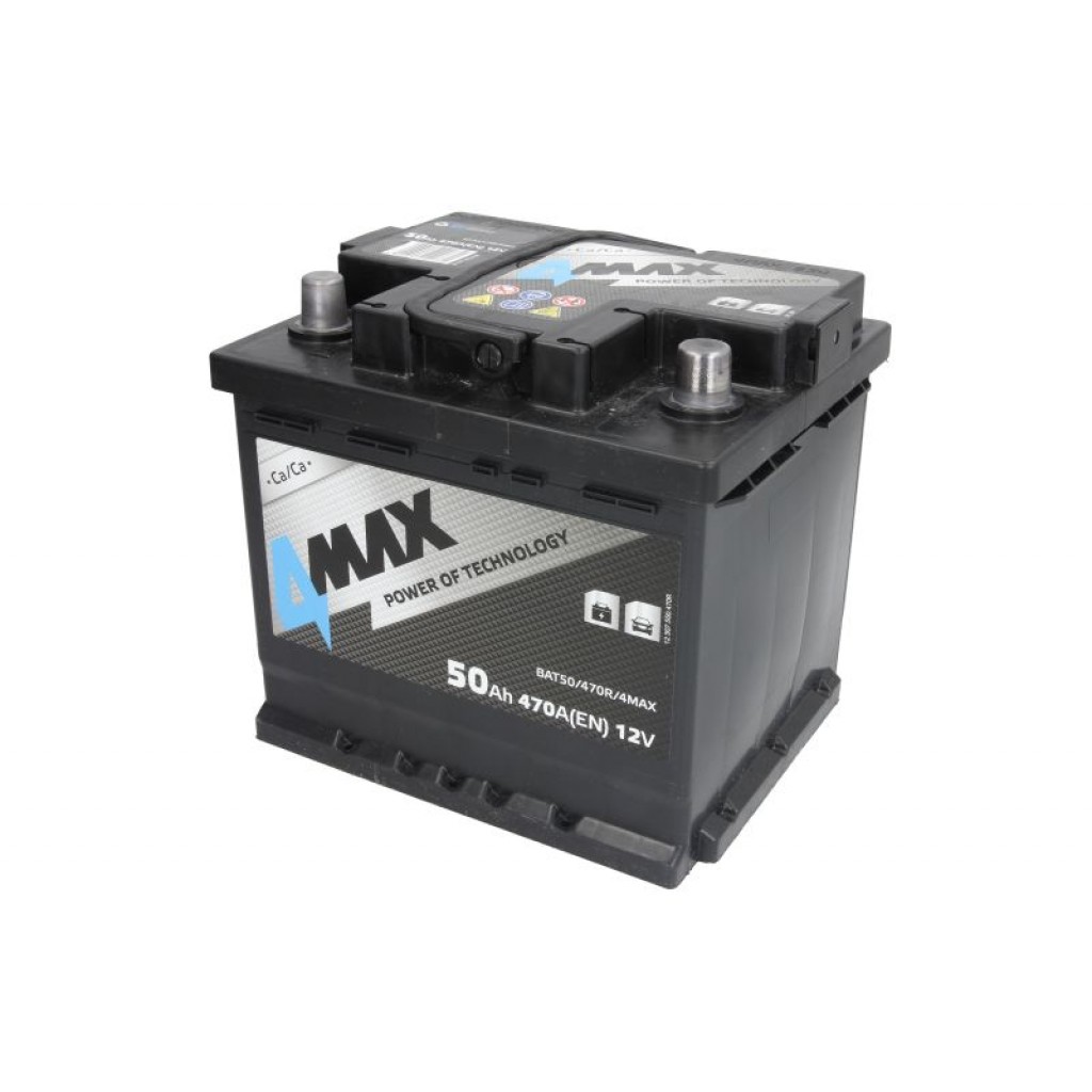 4MAX - Акумулатор 4MAX 50Ah/470A R+