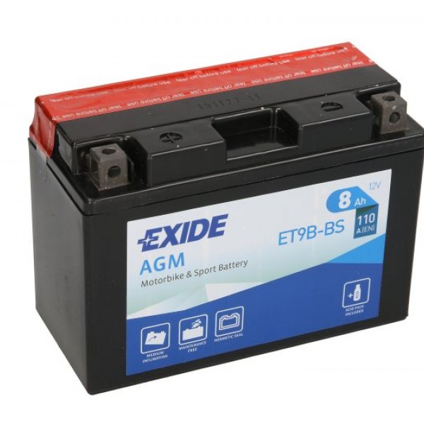 Мото акумулатор EXIDE 8Ah.110A L+