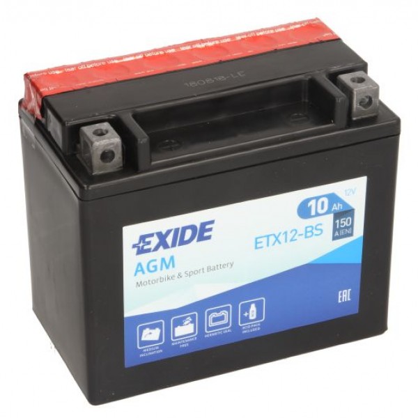 Мото акумулатор EXIDE 10Ah.150A L+