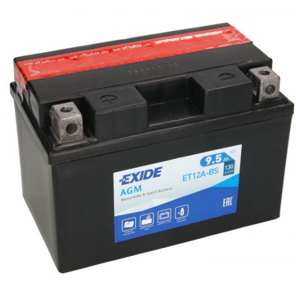 Мото акумулатор EXIDE 9.5Ah.130A L+