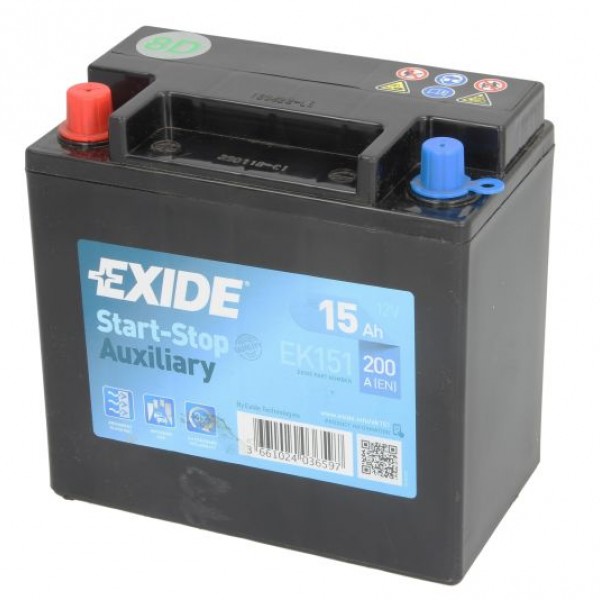 Мото акумулатор EXIDE 15Ah/200A L+