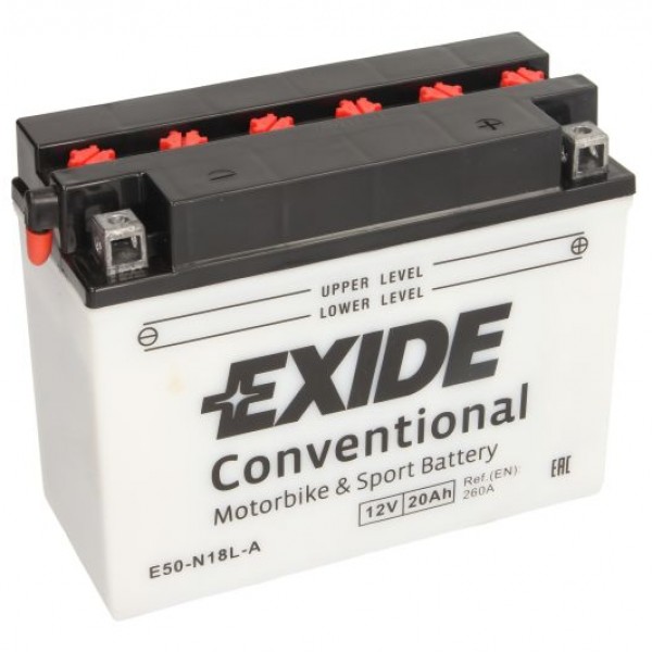 Мото акумулатор EXIDE 20Ah.260A R+