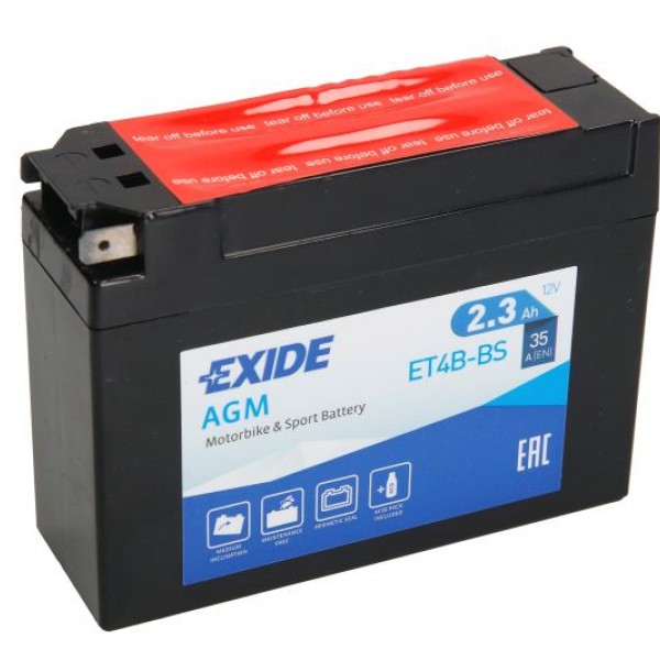 Мото акумулатор EXIDE 2,3Ah,35A L+