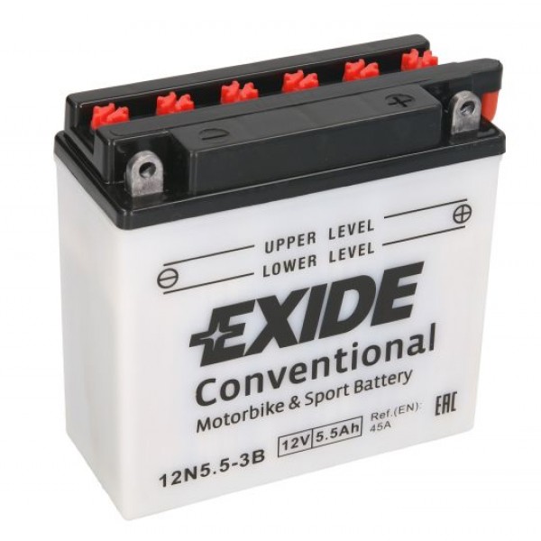 Мото акумулатор EXIDE 5,5Ah,45A R+