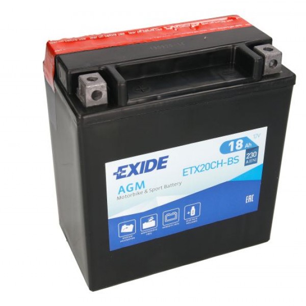 Мото акумулатор EXIDE 18Ah,230A L+