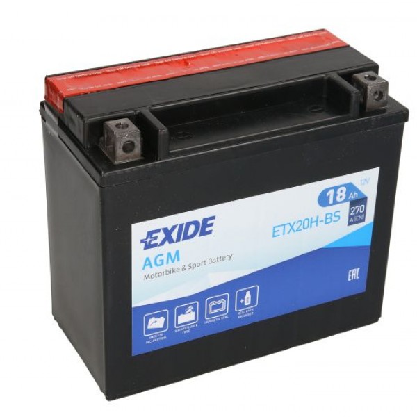 Мото акумулатор EXIDE 18Ah,270A L+