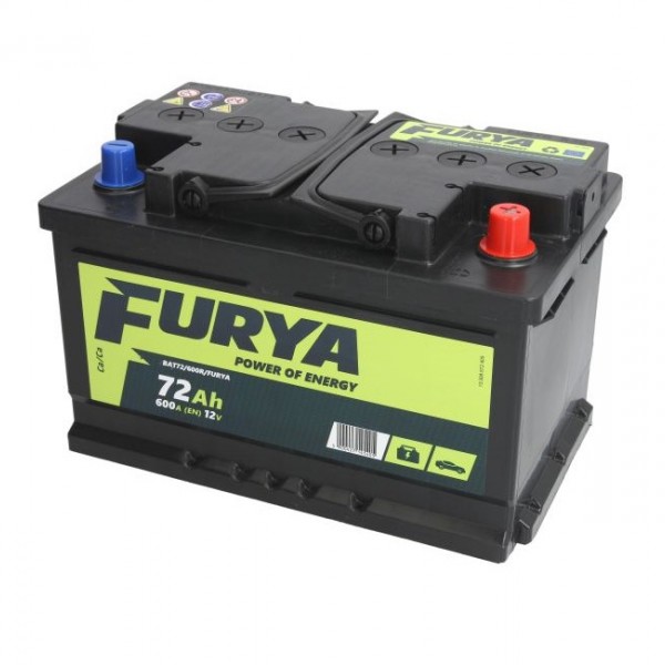 Акумулатор FURYA 72Ah/600A R+