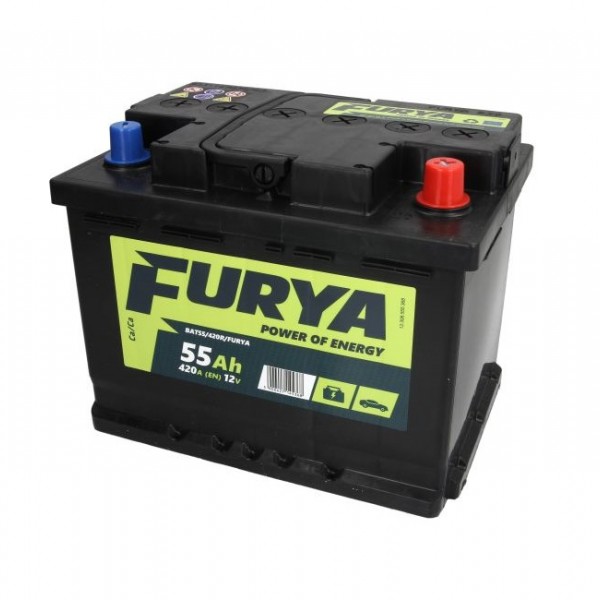 Акумулатор FURYA 55Ah/420A R+