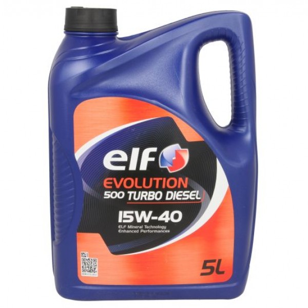 Моторно масло ELF EVOLUTION 500 TURBO DIESEL 15W40 5 литра