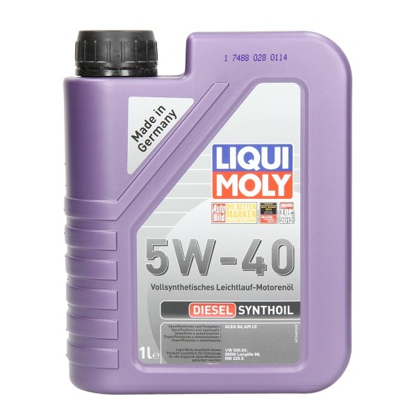 Моторно масло LIQUI MOLY Diesel Synthoil 5W40 1 литър