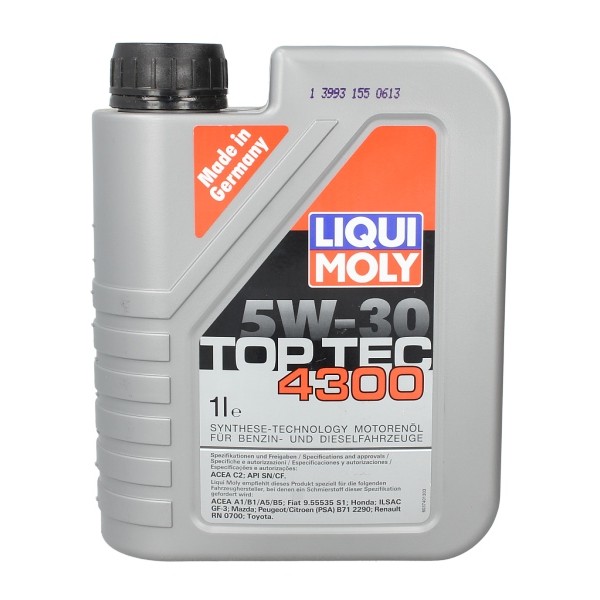 Моторно масло LIQUI MOLY TOP TEC 4300 5W30 1 литър