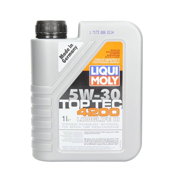 Моторно масло LIQUI MOLY TOP TEC 4200 5W30 1 литър