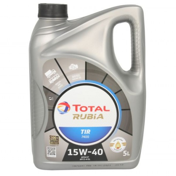 Моторно масло TOTAL RUBIA TIR 7400  15W40 5 литра