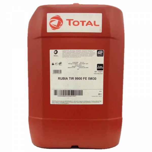 Моторно масло TOTAL RUBIA TIR 9900 FE 5W30 20 литра