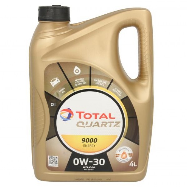 Моторно масло TOTAL QUARTZ 9000 ENERGY 0W30 4 литра