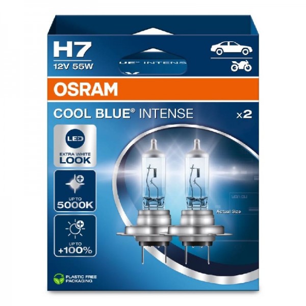 Крушка OSRAM H7, 12V, 55W, 5000К, 1500lm, 2 броя
