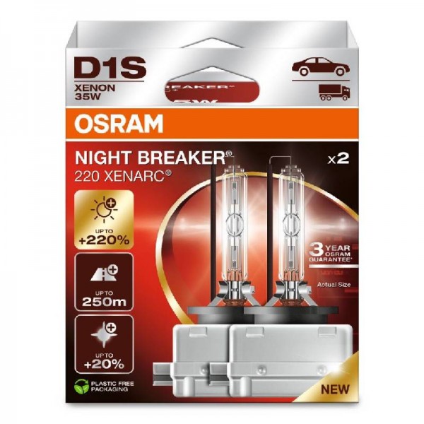 OSRAM XENARC Night Breaker 220 D1S 85V 35W комплект 2 ксенонови крушки